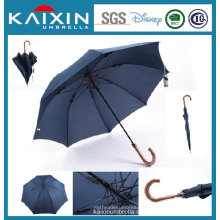 Madeira Handle guarda-chuva à prova de vento reta Dark Blue Cor